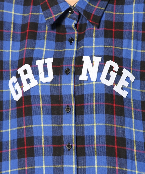WEGO(ウィゴー)の「WEGO/GRUNGEワッペンネルシャツ(シャツ/ブラウス・レディース・ブルー/ブラック/レッド・FREE)」の9枚目の写真