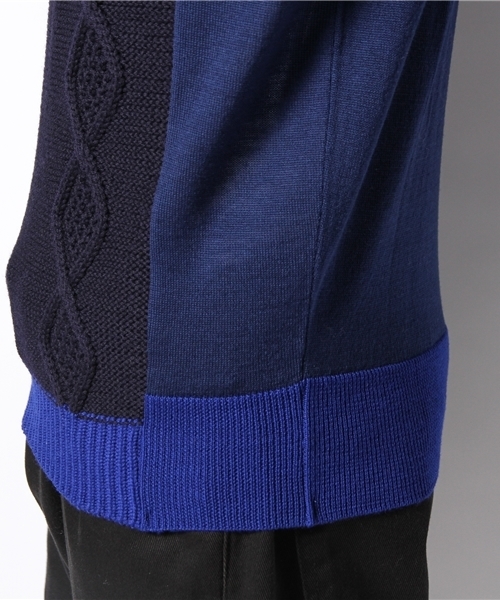 MIDWEST（ミッドウエスト）の「ANREALAGE　×　MIDWEST別注 クルードッキングニット（ニット/セーター・メンズ・ブラック/ネイビー・MEDIUM/LARGE）」の8枚目の写真