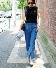 andme | 綿ノースリーブTシャツ カットソー トップス(Tシャツ/カットソー)