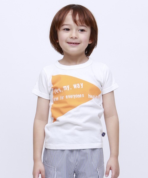 RUGGEDWORKS(ラゲッドワークス)の「キッズ 無地 半袖プリントTシャツ(Tシャツ/カットソー・キッズ・オレンジ/ブルー・80cm/90cm/110cm/100cm/120cm/130cm/140cm)」の1枚目の写真