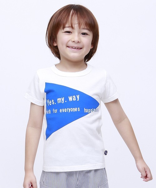 RUGGEDWORKS(ラゲッドワークス)の「キッズ 無地 半袖プリントTシャツ(Tシャツ/カットソー・キッズ・オレンジ/ブルー・80cm/90cm/110cm/100cm/120cm/130cm/140cm)」の2枚目の写真