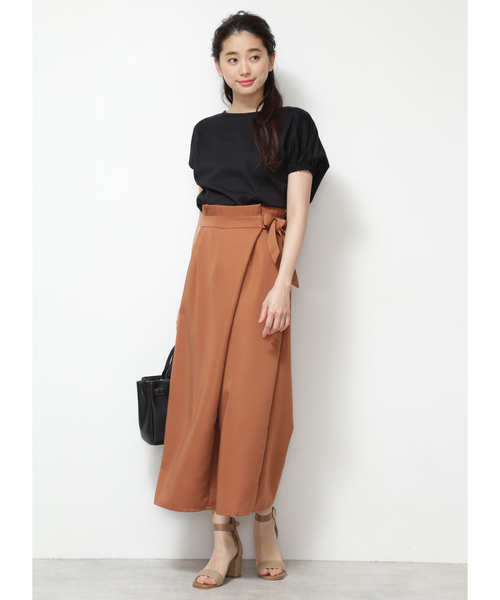 NATURAL BEAUTY BASIC（ナチュラルビューティーベーシック）の「ラップアシメパンツ（その他パンツ・レディース・ネイビー/キャメル・SMALL/MEDIUM/X-SMALL）」の17枚目の写真