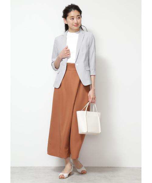 NATURAL BEAUTY BASIC（ナチュラルビューティーベーシック）の「ラップアシメパンツ（その他パンツ・レディース・ネイビー/キャメル・SMALL/MEDIUM/X-SMALL）」の20枚目の写真