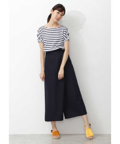 NATURAL BEAUTY BASIC（ナチュラルビューティーベーシック）の「ラップアシメパンツ（その他パンツ・レディース・ネイビー/キャメル・SMALL/MEDIUM/X-SMALL）」の4枚目の写真