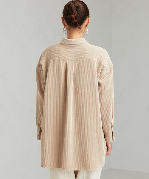 green label relaxing（グリーンレーベルリラクシング）の「SC コーデュロイ ルーズ シャツ（シャツ/ブラウス・レディース・ブラウン/グレー/ベージュ・FREE）」の15枚目の写真