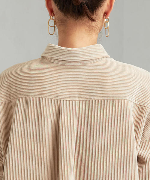 green label relaxing（グリーンレーベルリラクシング）の「SC コーデュロイ ルーズ シャツ（シャツ/ブラウス・レディース・ブラウン/グレー/ベージュ・FREE）」の20枚目の写真