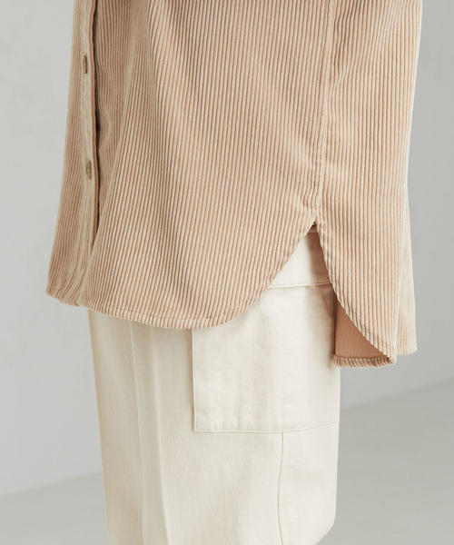 green label relaxing（グリーンレーベルリラクシング）の「SC コーデュロイ ルーズ シャツ（シャツ/ブラウス・レディース・ブラウン/グレー/ベージュ・FREE）」の10枚目の写真