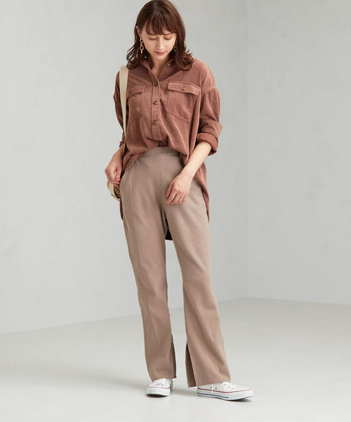green label relaxing（グリーンレーベルリラクシング）の「SC コーデュロイ ルーズ シャツ（シャツ/ブラウス・レディース・ブラウン/グレー/ベージュ・FREE）」の14枚目の写真