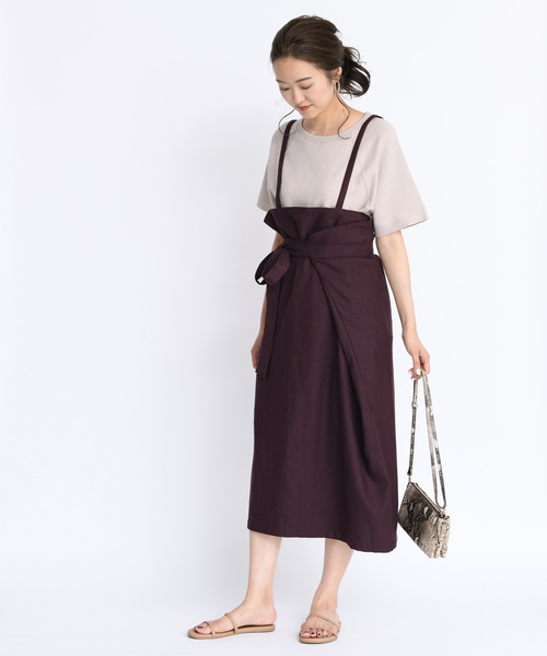 DouDou（ドゥドゥ）の「マルチWAYスカート（スカート・レディース・オフホワイト/ブラウン/ベージュ・FREE）」の12枚目の写真