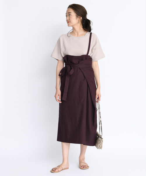 DouDou（ドゥドゥ）の「マルチWAYスカート（スカート・レディース・オフホワイト/ブラウン/ベージュ・FREE）」の13枚目の写真