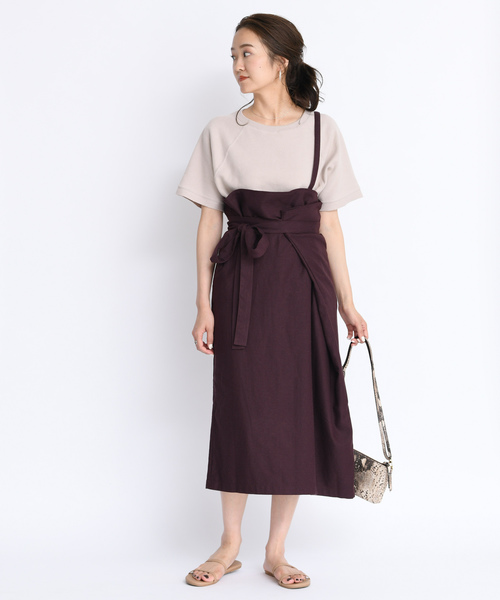 DouDou（ドゥドゥ）の「マルチWAYスカート（スカート・レディース・オフホワイト/ブラウン/ベージュ・FREE）」の14枚目の写真