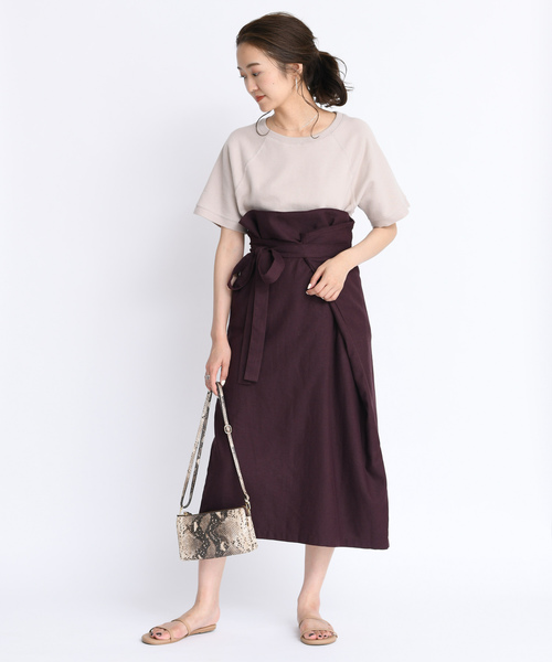 DouDou（ドゥドゥ）の「マルチWAYスカート（スカート・レディース・オフホワイト/ブラウン/ベージュ・FREE）」の16枚目の写真