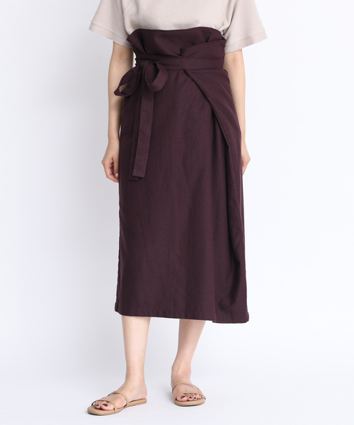 DouDou（ドゥドゥ）の「マルチWAYスカート（スカート・レディース・オフホワイト/ブラウン/ベージュ・FREE）」の18枚目の写真