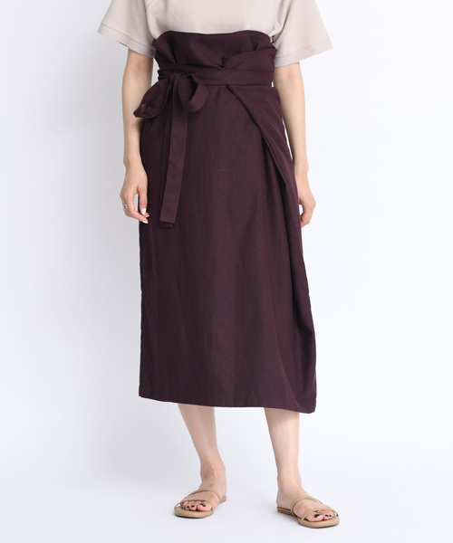 DouDou（ドゥドゥ）の「マルチWAYスカート（スカート・レディース・オフホワイト/ブラウン/ベージュ・FREE）」の19枚目の写真