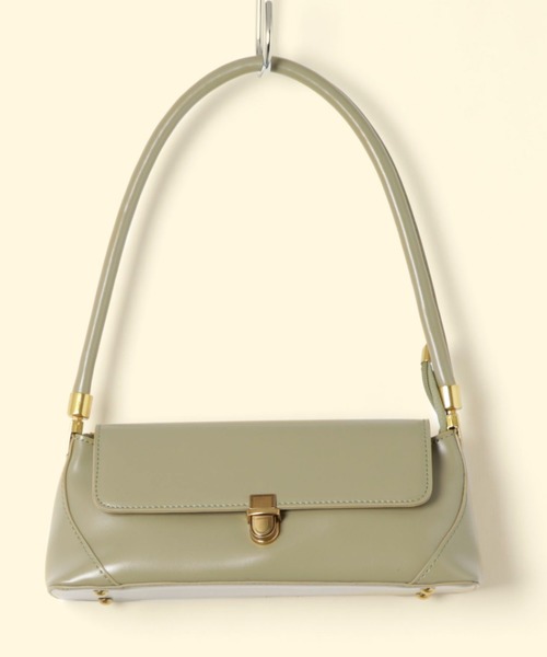 florist（フローリスト）の「横長ワイドなフラップハンドバッグ（ハンドバッグ・レディース・ブラック/ベージュ/ブラウン/グリーン/ワイン/オレンジ/イエロー・FREE）」の5枚目の写真