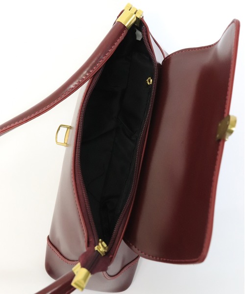 florist（フローリスト）の「横長ワイドなフラップハンドバッグ（ハンドバッグ・レディース・ブラック/ベージュ/ブラウン/グリーン/ワイン/オレンジ/イエロー・FREE）」の14枚目の写真