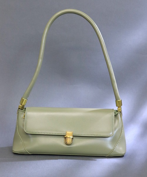 florist（フローリスト）の「横長ワイドなフラップハンドバッグ（ハンドバッグ・レディース・ブラック/ベージュ/ブラウン/グリーン/ワイン/オレンジ/イエロー・FREE）」の20枚目の写真