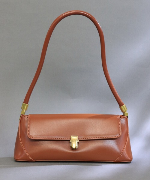 florist（フローリスト）の「横長ワイドなフラップハンドバッグ（ハンドバッグ・レディース・ブラック/ベージュ/ブラウン/グリーン/ワイン/オレンジ/イエロー・FREE）」の19枚目の写真