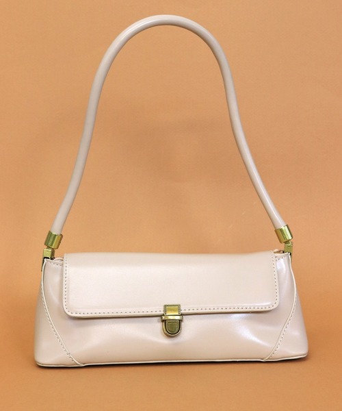 florist（フローリスト）の「横長ワイドなフラップハンドバッグ（ハンドバッグ・レディース・ブラック/ベージュ/ブラウン/グリーン/ワイン/オレンジ/イエロー・FREE）」の18枚目の写真