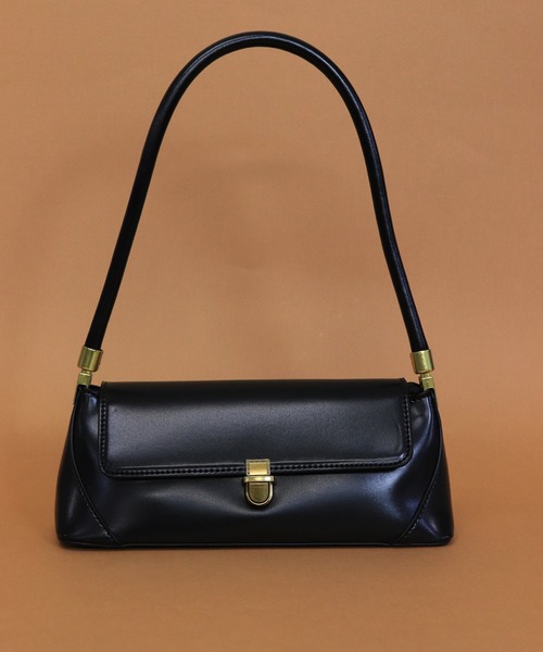 florist（フローリスト）の「横長ワイドなフラップハンドバッグ（ハンドバッグ・レディース・ブラック/ベージュ/ブラウン/グリーン/ワイン/オレンジ/イエロー・FREE）」の17枚目の写真