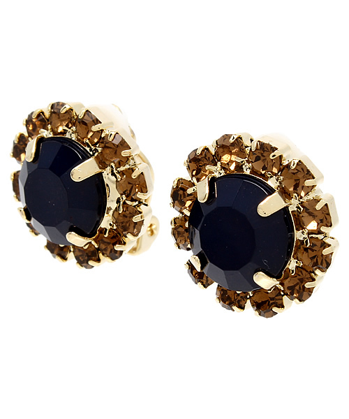 Kastane（カスタネ）の「【Kastane】フラワーストーンイヤリング（イヤリング・レディース・ホワイト/ブラウン系その他・FREE）」の3枚目の写真