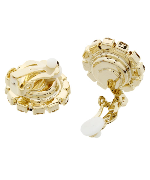 Kastane（カスタネ）の「【Kastane】フラワーストーンイヤリング（イヤリング・レディース・ホワイト/ブラウン系その他・FREE）」の4枚目の写真