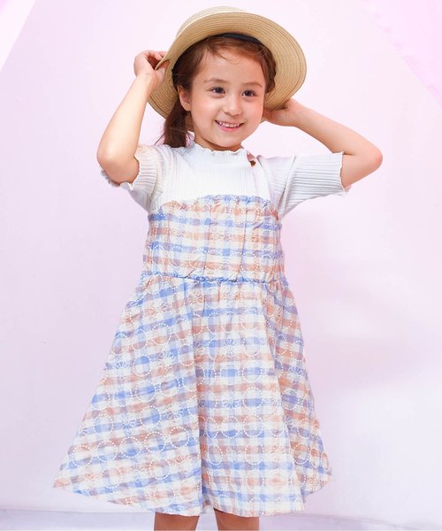 セール 刺繍ギンガムワンピース ワンピース Apres Les Cours アプレレクール のファッション通販 Zozotown