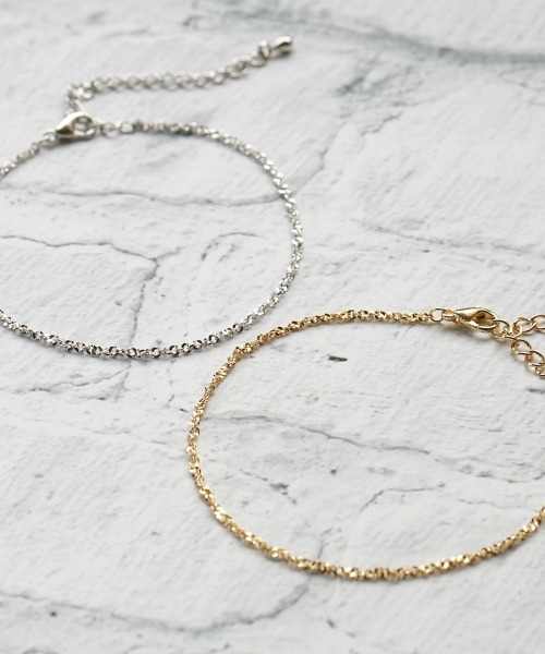 colleca la（コレカラ）の「サンドチェーンブレスレット（ブレスレット・レディース・シルバー/ゴールド・ﾌﾘ-）」の5枚目の写真