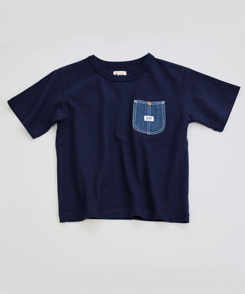 Lee（リー）の「LEE/リー デニムポケットTシャツ（Tシャツ/カットソー・キッズ・ベージュ/ネイビー/ホワイト・150cm/110cm/130cm/140cm/120cm）」の3枚目の写真