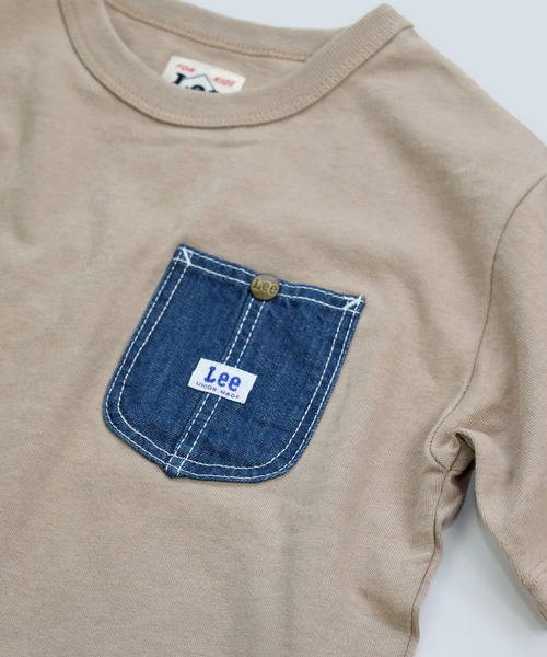 Lee（リー）の「LEE/リー デニムポケットTシャツ（Tシャツ/カットソー・キッズ・ベージュ/ネイビー/ホワイト・150cm/110cm/130cm/140cm/120cm）」の8枚目の写真