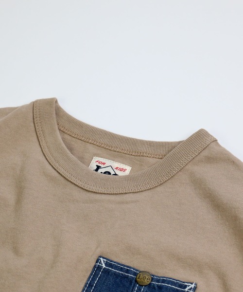 Lee（リー）の「LEE/リー デニムポケットTシャツ（Tシャツ/カットソー・キッズ・ベージュ/ネイビー/ホワイト・150cm/110cm/130cm/140cm/120cm）」の7枚目の写真