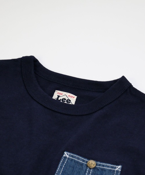 Lee（リー）の「LEE/リー デニムポケットTシャツ（Tシャツ/カットソー・キッズ・ベージュ/ネイビー/ホワイト・150cm/110cm/130cm/140cm/120cm）」の4枚目の写真