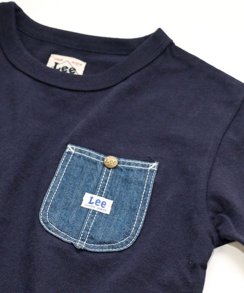 Lee（リー）の「LEE/リー デニムポケットTシャツ（Tシャツ/カットソー・キッズ・ベージュ/ネイビー/ホワイト・150cm/110cm/130cm/140cm/120cm）」の5枚目の写真