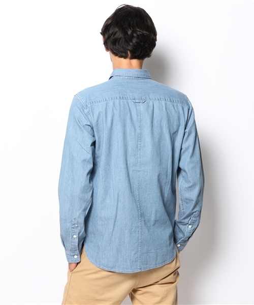 AMERICAN RAG CIE(アメリカンラグシー)の「AMERICAN RAG CIE ライトオンスデニムシャツ 107-AHP-M142-SH069(シャツ/ブラウス・メンズ・サックスブルー/インディゴブルー・1/2/3)」の5枚目の写真