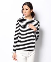 SQUOVAL | スーピマボーダーロングTシャツ(Tシャツ/カットソー)