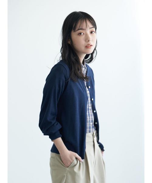 earth music&ecology(アースミュージックアンドエコロジー)の「ガンガンカーディガン(レンチングTMEV) *(カーディガン/ボレロ・レディース・ブラック/杢グレー/レッド/グリーン/ブルー/ネイビー/イエロー/オフホワイト・M/L/S)」の20枚目の写真