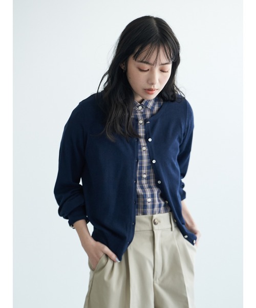 earth music&ecology(アースミュージックアンドエコロジー)の「ガンガンカーディガン(レンチングTMEV) *(カーディガン/ボレロ・レディース・ブラック/杢グレー/レッド/グリーン/ブルー/ネイビー/イエロー/オフホワイト・M/L/S)」の10枚目の写真