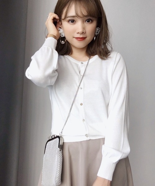 earth music&ecology(アースミュージックアンドエコロジー)の「ガンガンカーディガン(レンチングTMEV) *(カーディガン/ボレロ・レディース・ブラック/杢グレー/レッド/グリーン/ブルー/ネイビー/イエロー/オフホワイト・M/L/S)」の14枚目の写真