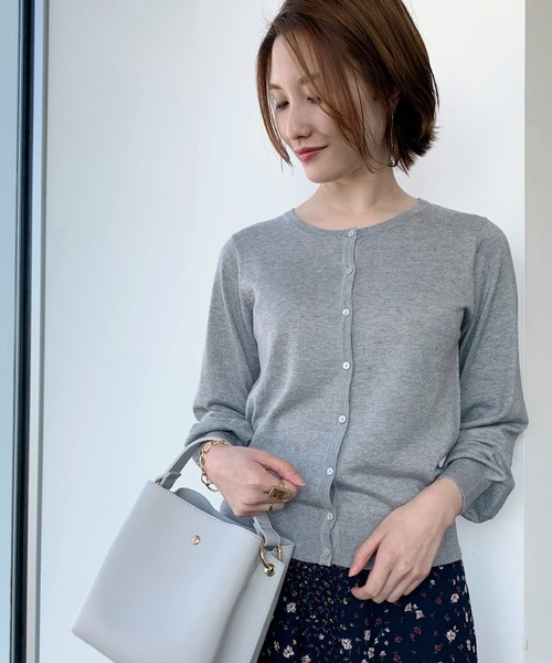 earth music&ecology(アースミュージックアンドエコロジー)の「ガンガンカーディガン(レンチングTMEV) *(カーディガン/ボレロ・レディース・ブラック/杢グレー/レッド/グリーン/ブルー/ネイビー/イエロー/オフホワイト・M/L/S)」の15枚目の写真