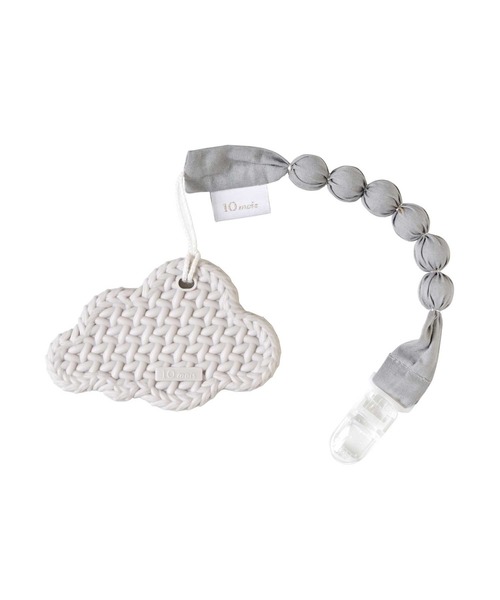 10mois（ディモワ）の「【10mois（ディモワ）】 クリップホルダー付き歯固め（その他ベビー用品・キッズ・グレー/ピンク/イエロー/ブルー・FREE）」の2枚目の写真