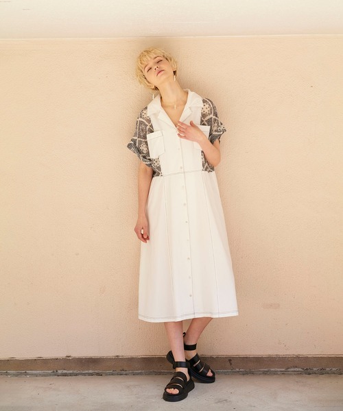 KOH.style（コースタイル）の「レイヤードスカート付デニムペイズリー  