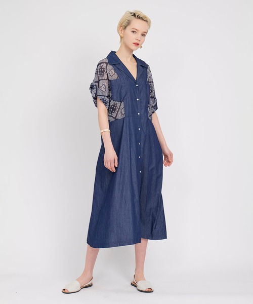 KOH.style（コースタイル）の「レイヤードスカート付デニムペイズリー  