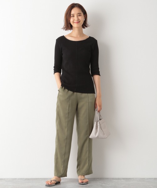 LEPSIM(レプシィム)の「メローデザインリブプルオーバー 892029(Tシャツ/カットソー・レディース・ブラック/ブラウン/キナリ・MEDIUM/LARGE)」の5枚目の写真
