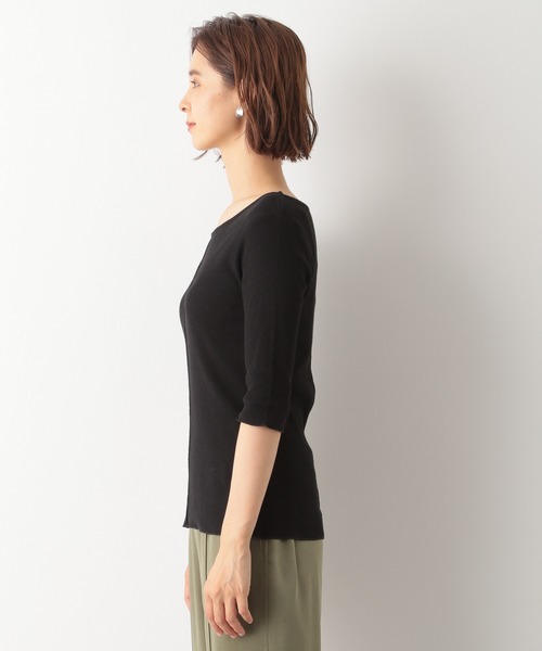LEPSIM(レプシィム)の「メローデザインリブプルオーバー 892029(Tシャツ/カットソー・レディース・ブラック/ブラウン/キナリ・MEDIUM/LARGE)」の9枚目の写真