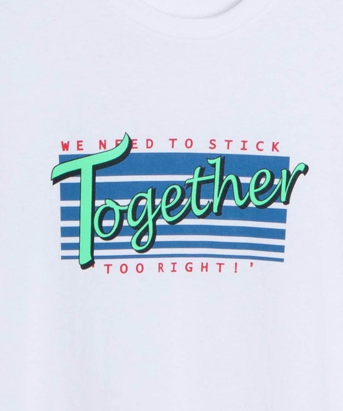 DING(ディング)の「DING/Together Tシャツ(Tシャツ/カットソー・レディース・パープル/ホワイト/スミクロ・FREE)」の4枚目の写真