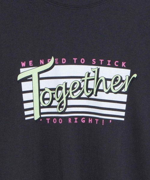 DING(ディング)の「DING/Together Tシャツ(Tシャツ/カットソー・レディース・パープル/ホワイト/スミクロ・FREE)」の6枚目の写真