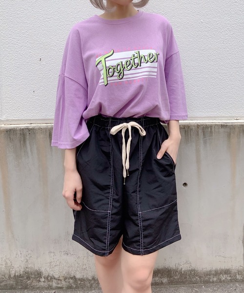DING(ディング)の「DING/Together Tシャツ(Tシャツ/カットソー・レディース・パープル/ホワイト/スミクロ・FREE)」の13枚目の写真
