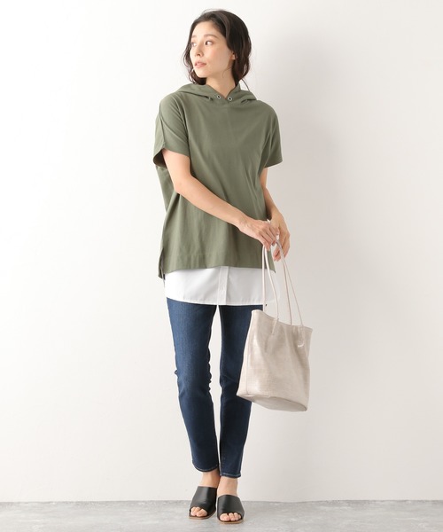 LEPSIM（レプシィム）の「リラックスライトプルパーカー　893678（Tシャツ/カットソー・レディース・ブラック/オフホワイト/カーキ/モカ・MEDIUM/LARGE）」の9枚目の写真