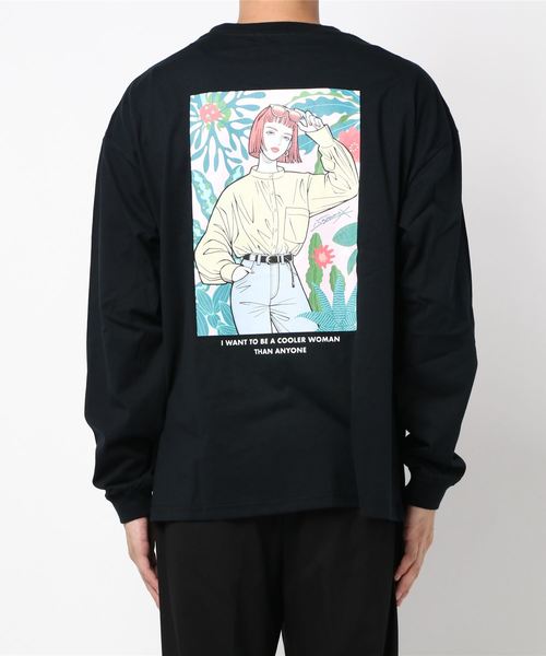 BACK NUMBER(バックナンバー)の「【BACK NUMBER】ガールズプリントロンT(Tシャツ/カットソー・メンズ・ベージュ/ブラック/ホワイト・L/XL/M)」の6枚目の写真