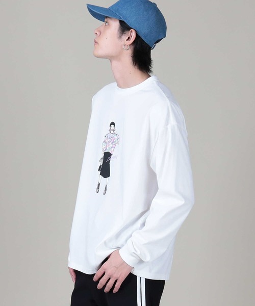 BACK NUMBER(バックナンバー)の「【BACK NUMBER】ガールズプリントロンT(Tシャツ/カットソー・メンズ・ベージュ/ブラック/ホワイト・L/XL/M)」の9枚目の写真